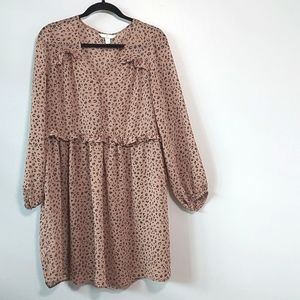 H&M Chiffon Animal Print Tunic Dress